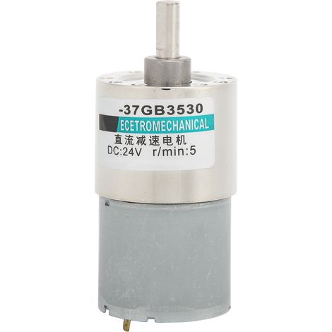 24-V-Gleichstrom-Getriebemotor XD37GB3530 mit niedriger Drehzahl, hohem Drehmoment, Permanentmagnet, 5-U/min-Getriebe mit Halterung (1/5)