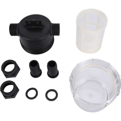 Filtre à eau transparent en ligne haute pression, crépine maillée pour pompe d'irrigation, débit élevé, 1 pièce.