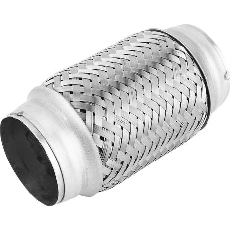 Tuyau d'échappement 2,5 x 6 pouces, raccord flexible ondulé en acier inoxydable, accessoire universel. (1/5)