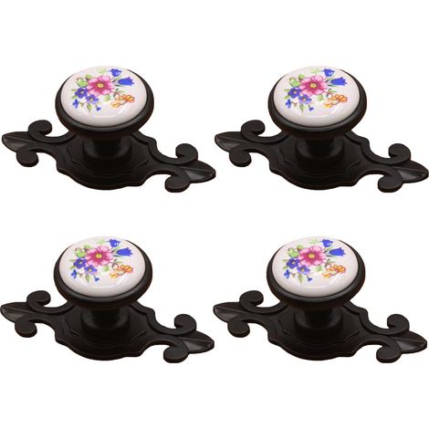 Lntyq Rétro Antique Vintage Boutons de Meuble Tiroir Armoire Poignées Bouton de Tirage en Céramique, Boutons de Porte de Placard Poignées de Tiroir pour Placard Commode Cuisine Salle de Bains Armoire (1/4)