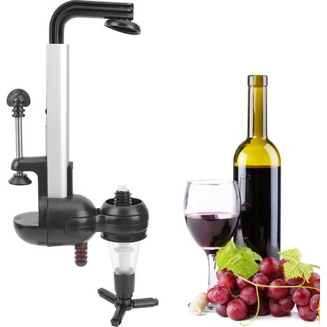 Distributeur de vin sur support, verseur de bouteilles, bouchon pour boissons alcoolisées, idéal pour les bars, les fêtes à domicile et autres événements. (1/5)