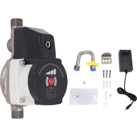 Pompe de surpression d'eau de douche intelligente 475,5 GPH 80 W 36,2 PSI Économie d'énergie pour la maison Interface NPT 1/2 po Manuel Automatique 2 interrupteurs Prise UE à faible bruit 100-240 V