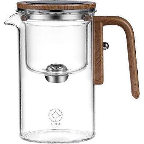 Théière à infusion magnétique - Théière en verre résistant à la chaleur avec tasse à infusion magnétique - Bon (1/5)