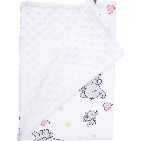Couverture Bebe Coton en Polaire 75x100cm, Couverture Bébés Coton pour Enfant,Multifonctionnel Doux et Melleux (1/5)