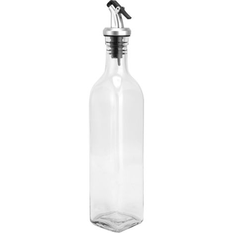 Ölspender aus bemaltem Glas und Kunststoff, Flasche für Sojasauce, Essig und Kochwein (1/5)
