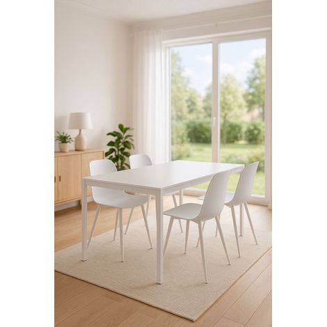 Mesas Comedor - Mesa Rectangular Dino 100x60 cm - Blanco (1/5)