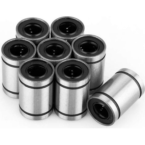 linéaire Roulement à billes,8 pcs Lm10uu 10 mm à roulement à billes imprimante 3d CNC pièces bushing Linear Motion accessoire (1/5)