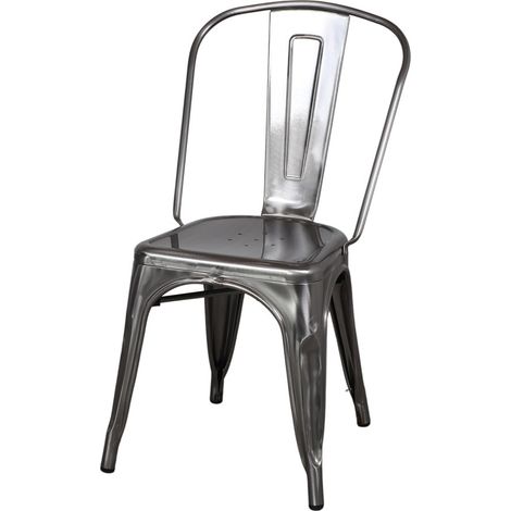 AUTRES Chaise en métal avec un style industriel - modèle 062 - métal vernis (1/4)
