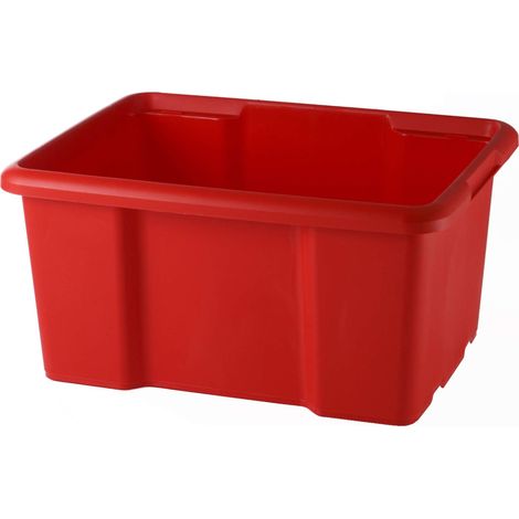 Bac 30 L Plastique Rouge 45,5 x 36,5 x 23 cm (1/4)