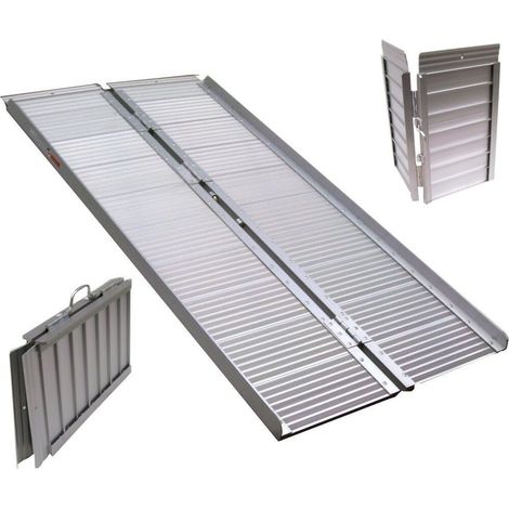 Alu Rampe Rollstuhlrampe 167 cm 270 kg 06069 klappbare Laderampe (1/4)