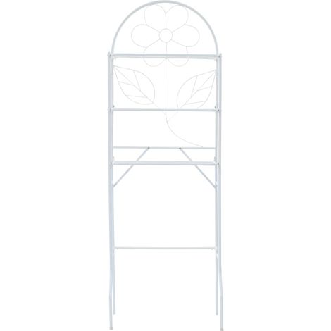vidaXL Scaffale da Bagno Bianco 60x33x174 cm