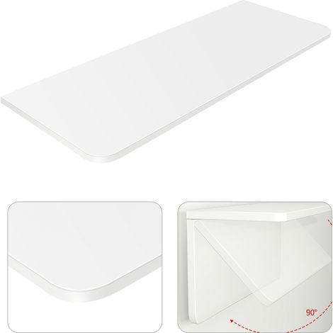 Haloyo Tavolo Pieghevole da Parete, Scrivania Pieghevole per Computer in Legno Massello, Tavolo Ribaltabile da Parete, 80 x 50 x 1,6 cm,Bianco (1/5)