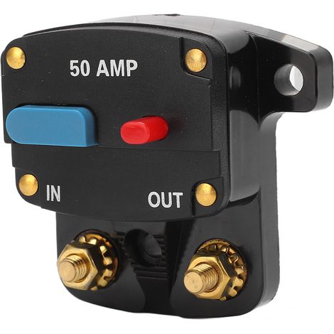 Disjoncteur à réarmement manuel pour système audio de voiture, bateau, camion, bus, 50 A (1/5)