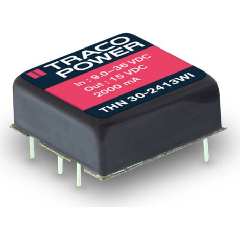 TracoPower THN 30-2415WI DC/DC-Wandler, Print 24 V/DC 24 V/DC 1.25 A 30 W Anzahl Ausgänge: 1 x Inhal