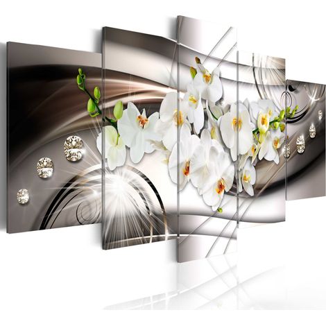Quadro - Orchidea con diamanti - 100x50 (1/4)