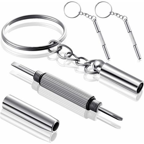 2 Pièces Tournevis de Lunettes Porte-Clés Clé de Tournevis Portable (1/5)
