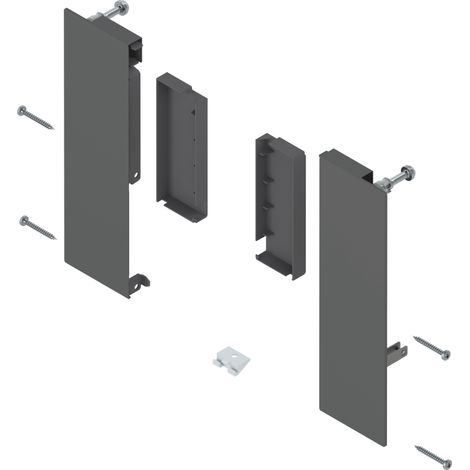 Blum MERIVOBOX Fronthalter, Höhe E für Innenauszug mit Reling, l/r, oriongr.