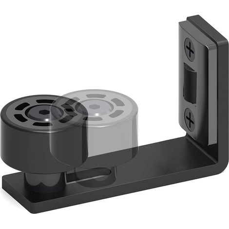 Ajustable Guide de Plancher Mur/porte Guide Inférieur Pour Porte en Bois Coulissante, Noir (1/4)