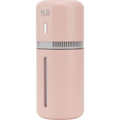 Humidificateur de voiture portable 180 ml à brume fraîche, mini humidificateur rechargeable par USB avec veilleuse colorée rose (1/5)