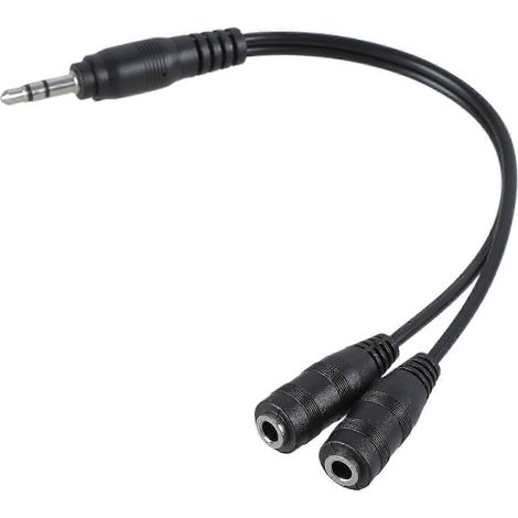 Adaptateur casque 2025, 1 mâle vers 2 femelles, câble répartiteur audio double en Y, câble audio pratique 1 vers 2, câble AUX 3,5 mm (1/5)