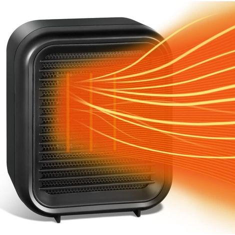 Mini Radiateur Céramique 800W – 2 Niveaux de Puissance, Protection Surchauffe (1/4)