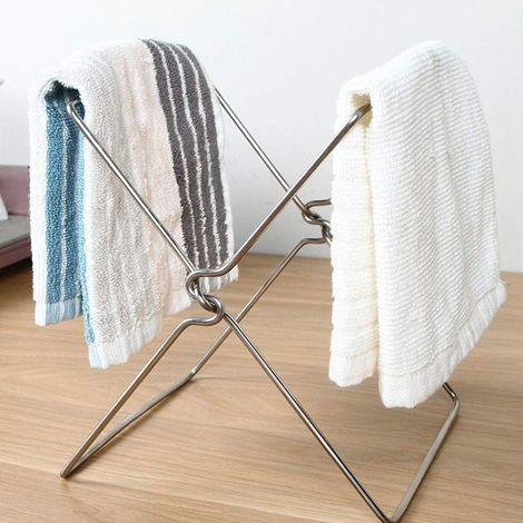 Support étagères de Sac Poubelle Pliable Durable en Acier Inoxydable pour une élimination Facile des Déchets dans la Cuisine et le Matériel de Bureau (1/5)