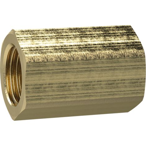 Riegler Muffe mit Außensechskant, G 1 1/4, SW 50, Messing, L1 = 45 mm (1/2)