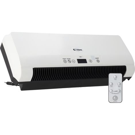 Chauffage PTC + ventilateur 1600 W avec télécommande Blanc