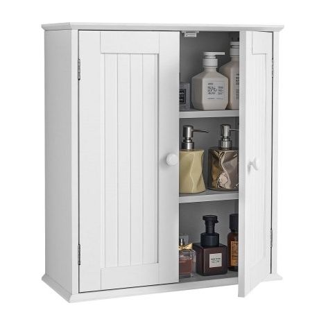 Armoire murale de salle de bain - 2 portes et étagère réglable (1/5)