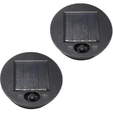 Lot de 2 lampes solaires de rechange, panneau LED solaire de qualité supérieure, couvercle de lanterne (1/3)
