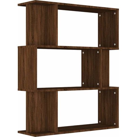 Maison Exclusive - Estantería/Biombo madera contrachapada marrón (1/5)