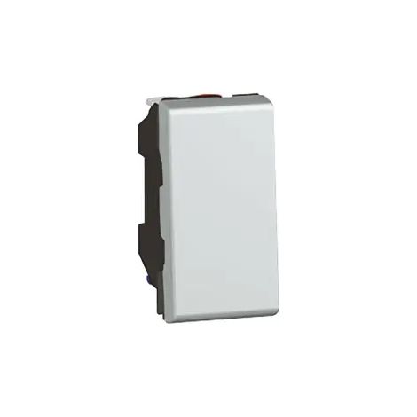 Legrand 079230 Poussoir 6A 250V Mosaic 1 module - Couleur alu