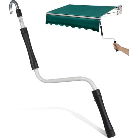 Manivelle pour auvent rétractable - Manivelle pour commande manuelle - Engrenage de volet roulant - Différentes couleurs - 0,5 m - Métal en caoutchouc - Pour terrasse, balcon, vitrine (1/5)