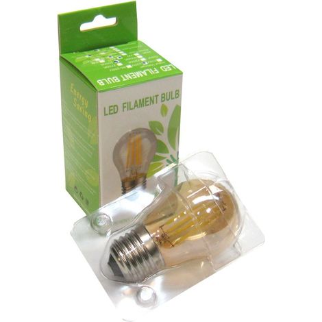 Jandei Bombilla filamento LED 4W G45 dorada rosca E27 Blanco 4200K
