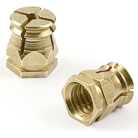 tuerca expansible laton m6-9 sin pastilla  para taladro de 8mm.