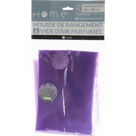 Housse de compression à vide d'air parfumée lavande 68x98 cm 80158/1 pour Aspirateur