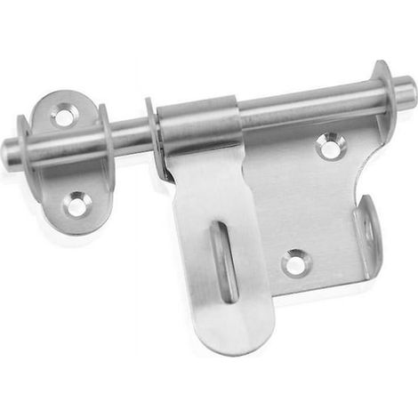 Verrou à glissière en acier inoxydable, loqueteau de porte avec cadenas, serrure coulissante robuste pour portail, fermeture de sécurité extérieure, 1 pièce (1/4)