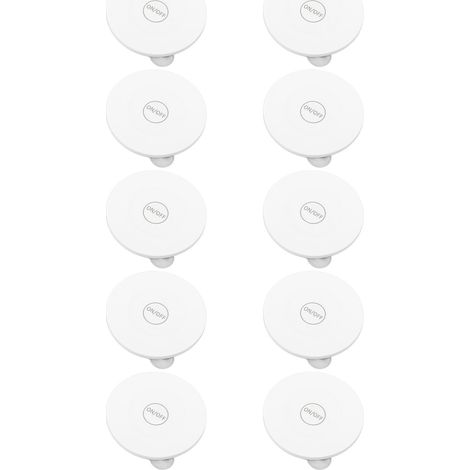 Lot de 10 dessous de verre LED lumineux stickers lumineux pour bouteilles et boissons bar fête mariage blanc 6 cm (1/5)