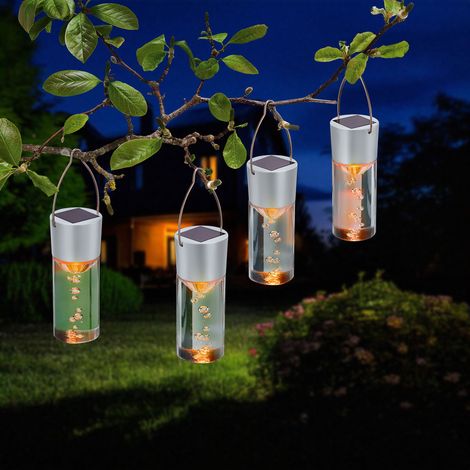esotec Hängeleuchten Smart Sticks 4er Set, bernsteinfarben, Gartendeko 103308 (1/5)