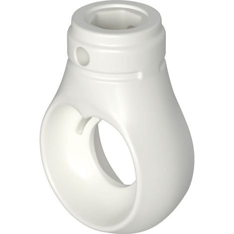 BAUHELD Markisenöse Rund 10 mm Ral 9016 für Kugelhaken
