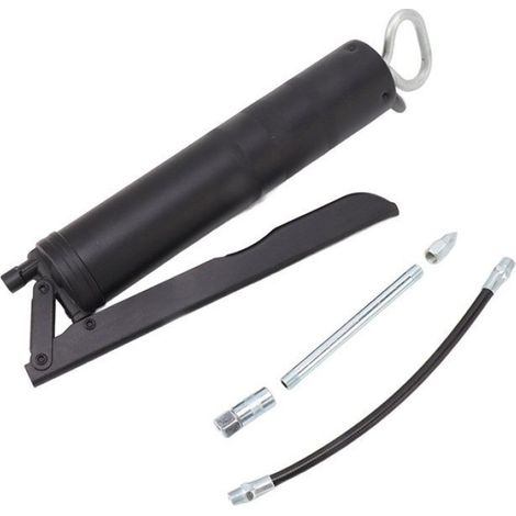 Adaptateur de graisse haute pression 400cc,robuste,à dégagement rapide,manuel,simple pression,double pression,avec tuyau,noir (1/5)