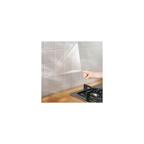 Ransparent Film Adhesif, 60x 300cm Decoratif Papier Adhesif Transparent Résistant à l'Huile Étanche Pour Meuble, Decoratif Vinyle Rouleau Autocollants Pour Protection Mur Cuisine (1/5)