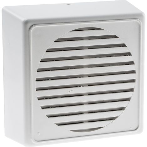 Sirène RS PRO Blanc, 92dB Alimentation, 112 x 112 x 50mm ( Prix pour 1 )