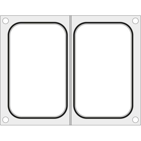Stampo per termosigillatrici MCS per due vassoi e contenitori 178x113 mm - Hendi 805459