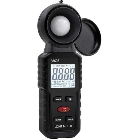 Luxmetro digitale, misurazione della luce con intervallo da 0,1 a 200.000 lux, misuratore di luce ambientale digitale portatile con portata fino a 200.000 lux per luci a LED, piante, ecc. (1/4)