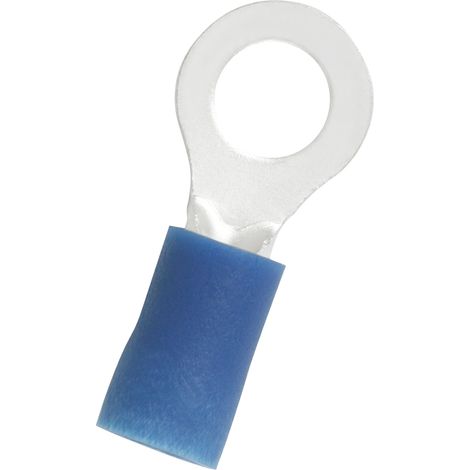 Cosses à œillet RS PRO, Isolé, Bleu, 2.5mm², 5.3mm, 9.5mm