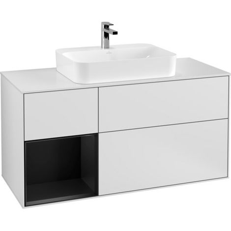V&B Waschtischunterschrank Wandbeleuchtung Finion 120cm, Pl w m, Rg l bla m Lac, wh. m Lac (1/2)