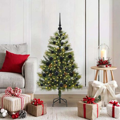vidaXL Künstlicher klappbarer Weihnachtsbaum mit Tannenzapfen 120 cm (1/5)