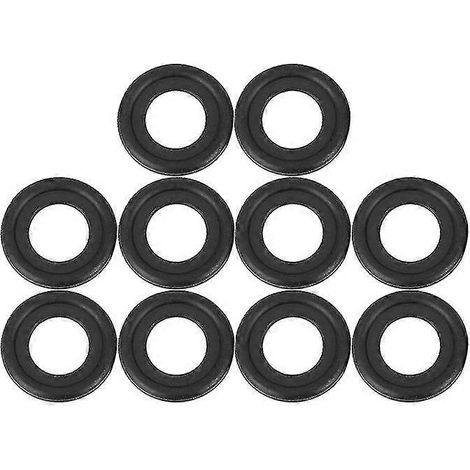 Lot de 10 joints de bouchon de vidange d'huile en caoutchouc noir, rondelles de rechange pour 12616850 3536966 097-119 (1/5)