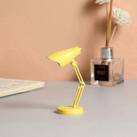 Miniatur-Falt-LED-Schreibtischlampe mit Magnetklemme (LD01 Gelb)